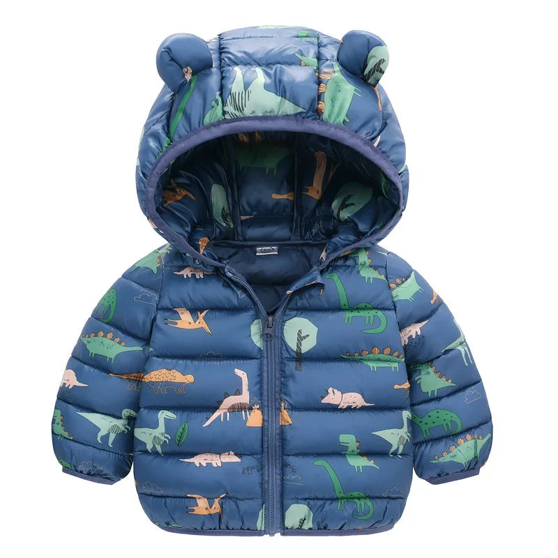 Charlie | Winter Children Warm Down Jackets Boys Girls Zip Jackets Kids Short Outerwear with Hood Baby Clothing 1-6 Years
