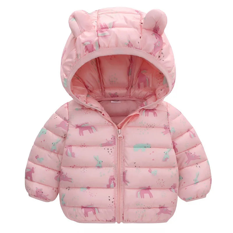 Charlie | Winter Children Warm Down Jackets Boys Girls Zip Jackets Kids Short Outerwear with Hood Baby Clothing 1-6 Years