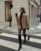 ISA | Women's Coat – Elegant & Comfortable Oversized Wool Coat for Winter