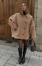 ISA | Women's Coat – Elegant & Comfortable Oversized Wool Coat for Winter