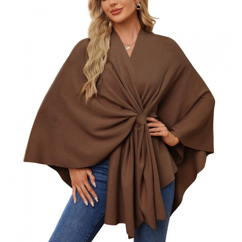 Rosalie | Autumn – Soft Wool Feel Wrap Poncho