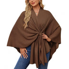 Rosalie | Autumn – Soft Wool Feel Wrap Poncho