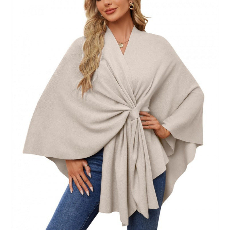 Rosalie | Autumn – Soft Wool Feel Wrap Poncho