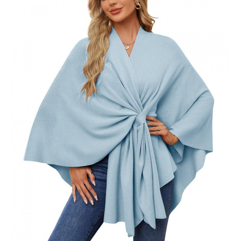 Rosalie | Autumn – Soft Wool Feel Wrap Poncho