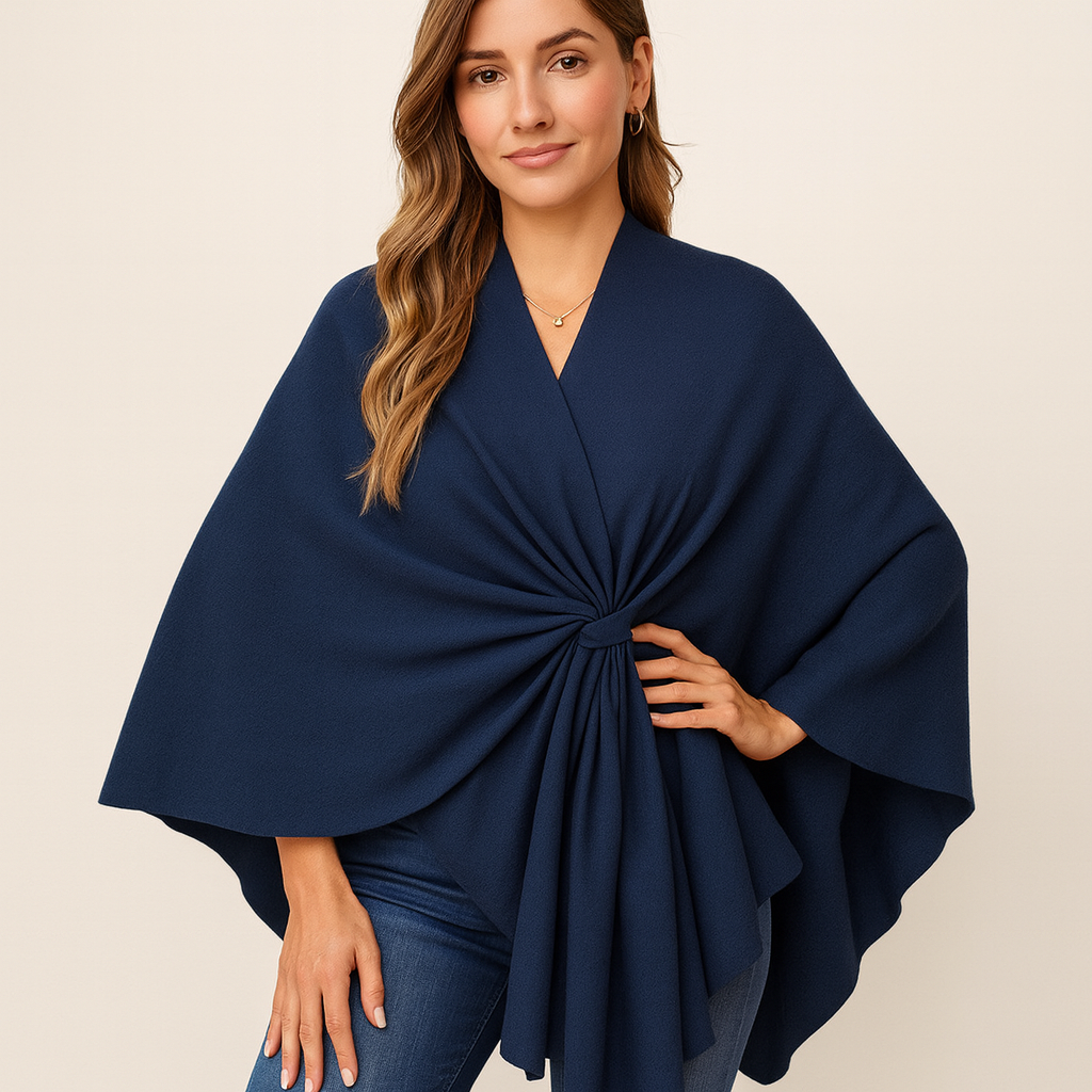 Rosalie | Autumn – Soft Wool Feel Wrap Poncho