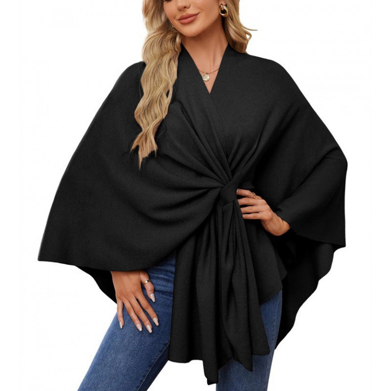 Rosalie | Autumn – Soft Wool Feel Wrap Poncho