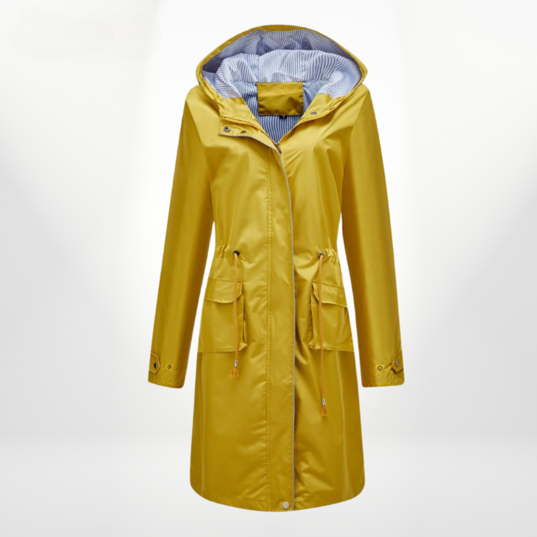 Lois | Weather-Resistant Structured Hooded Trench Coat