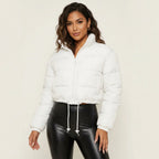 Short Quilted Women's Puffer Jacket with Hood