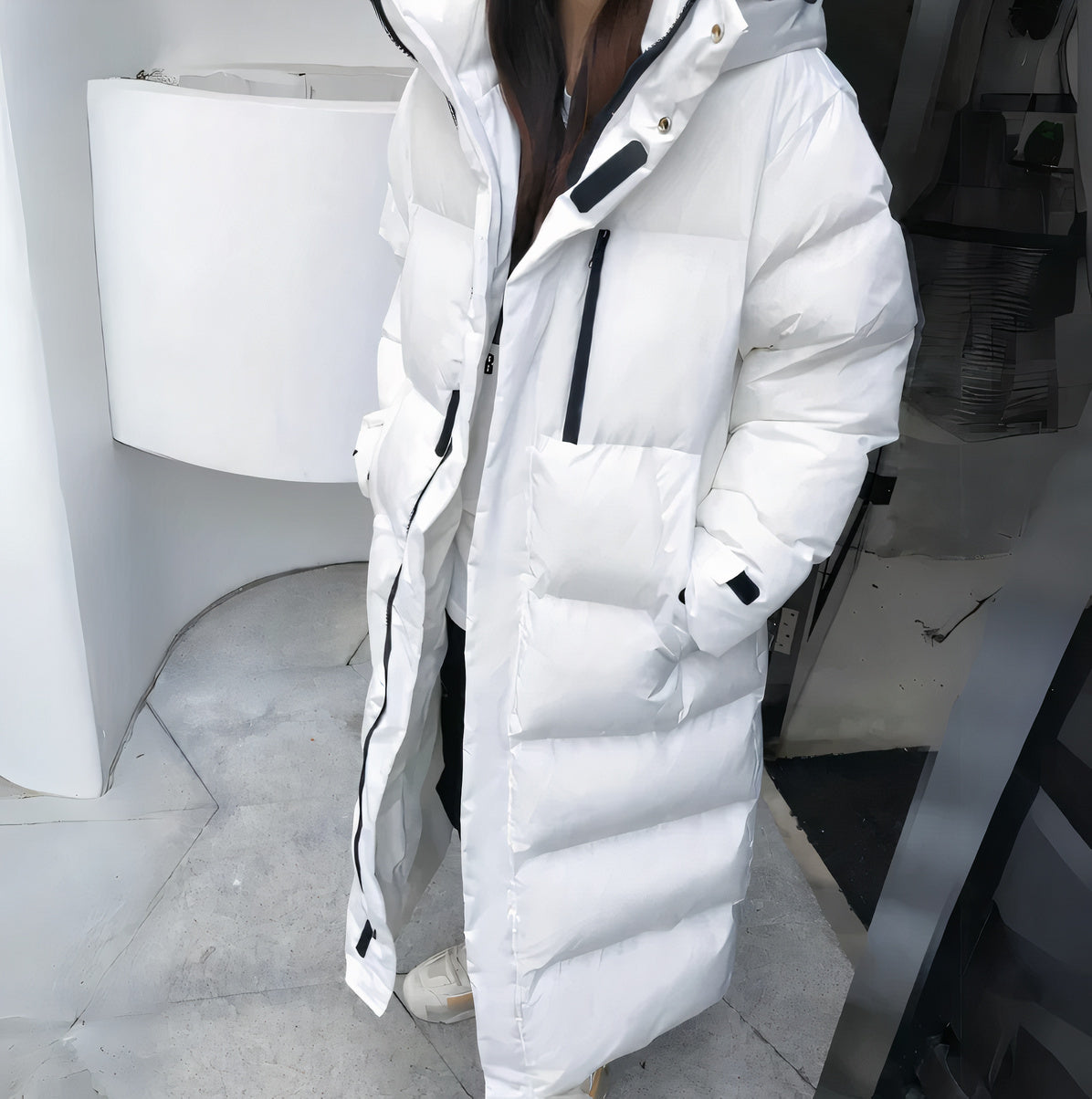 Kim | Long jacket, waterproof, windproof, hood, pockets, lining