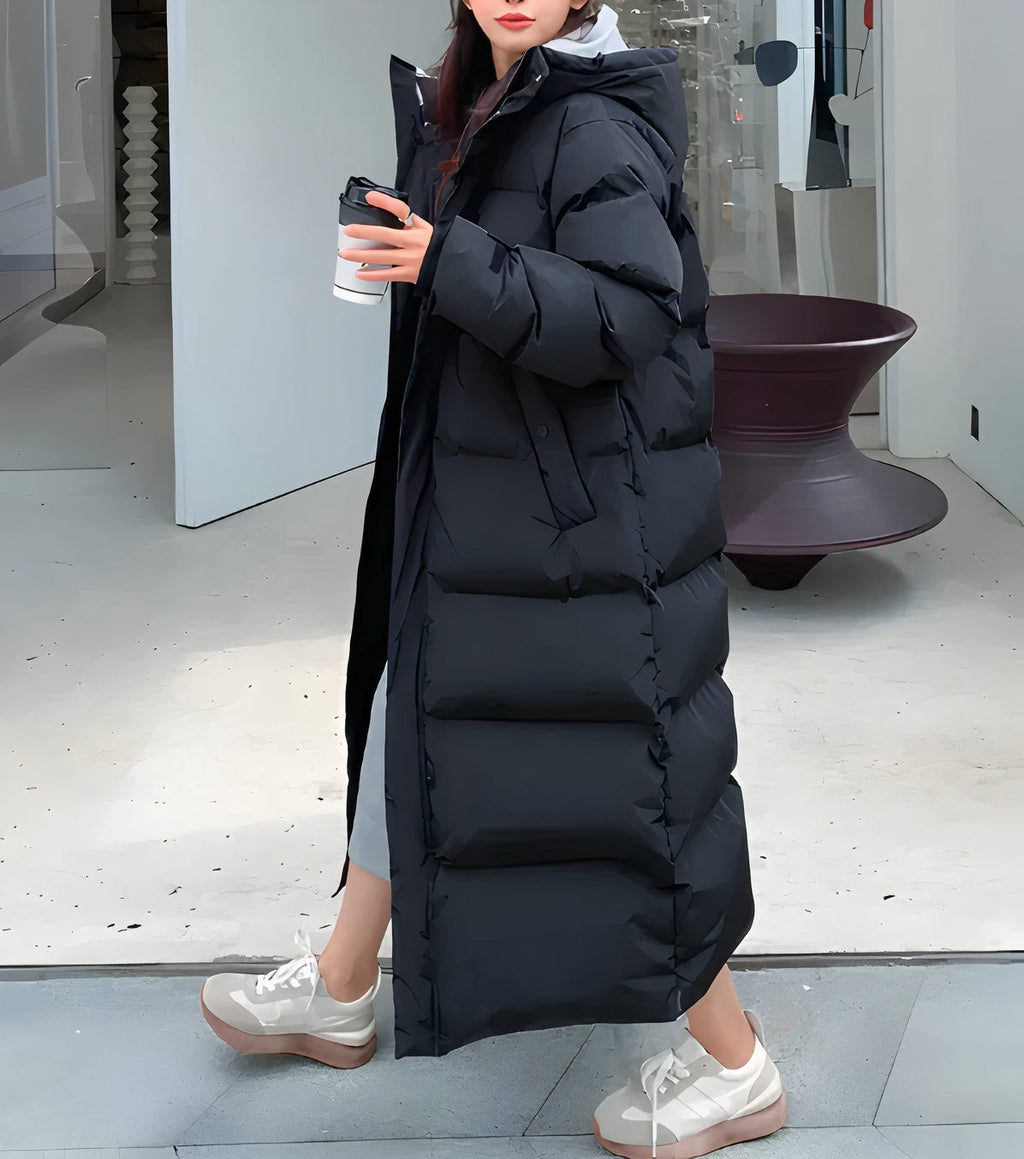 Kim | Long jacket, waterproof, windproof, hood, pockets, lining