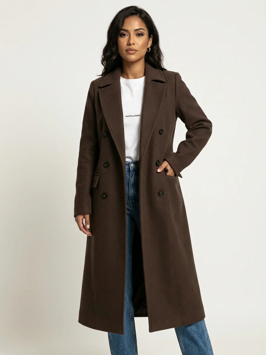 Elcevi | Long Trench Coat For Women