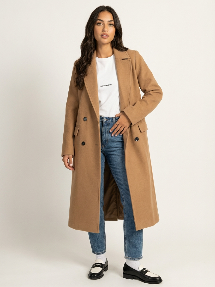 Elcevi | Long Trench Coat For Women