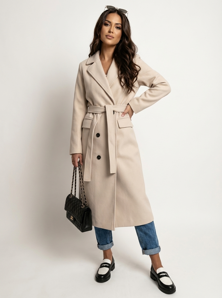 Elcevi | Long Trench Coat For Women