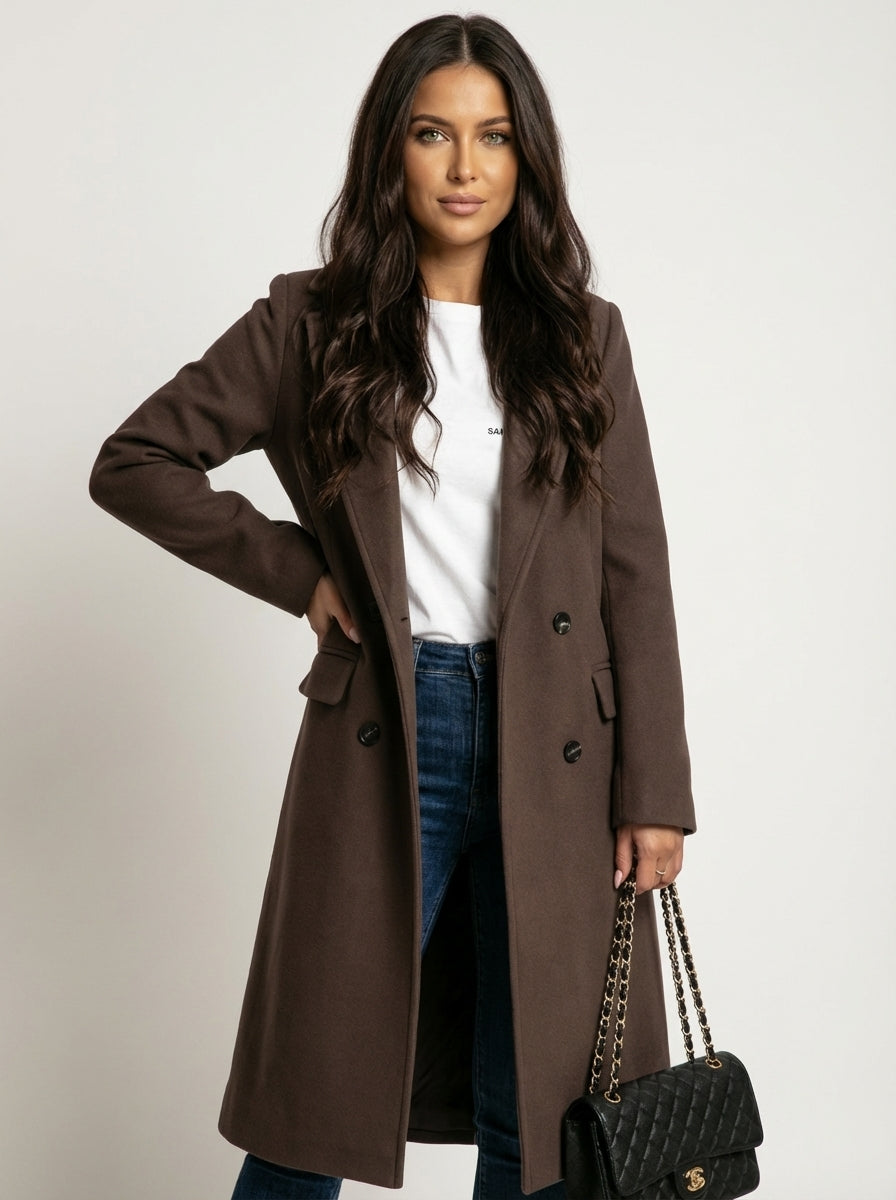 Elcevi | Long Trench Coat For Women