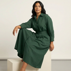 Stylish Long Blouse Dress with Tailored Fit - Emma