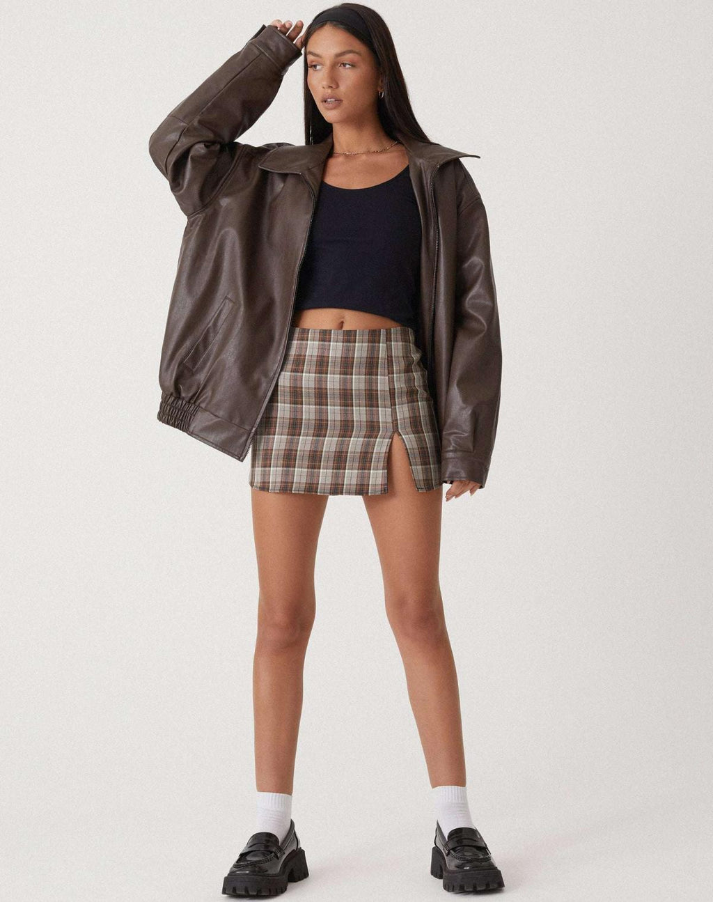 Oversized Leather Look Jacket for Women | Casual Fit & Freedom of Movement