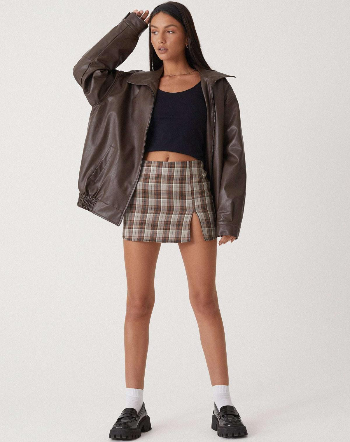 Oversized Leather Look Jacket for Women | Casual Fit & Freedom of Movement