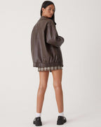 Oversized Leather Look Jacket for Women | Casual Fit & Freedom of Movement