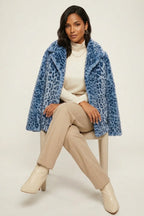 Leopard Print Women's Teddy Jacket - Elena