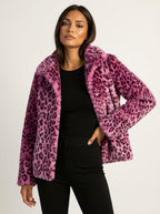 Leopard Print Women's Teddy Jacket - Elena