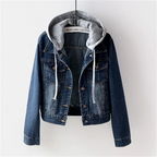Lisa | Stylish Casual Women's Denim Jacket with Removable Hood