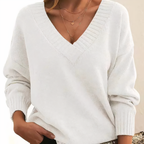 Elira - Soft Knit Feel V-Neck Pullover