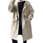 Lois | Modern Urban Hooded Cotton Trench Coat