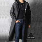 Woman / Men  Raincoat Waterproof Black Windbreaker