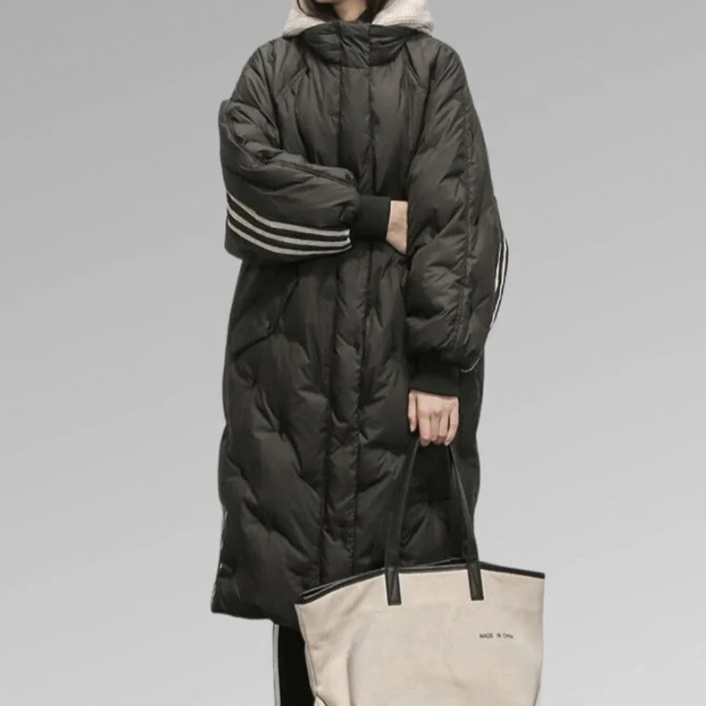 Lia | Women's Oversized Quilted Winter Long Jacket Cut