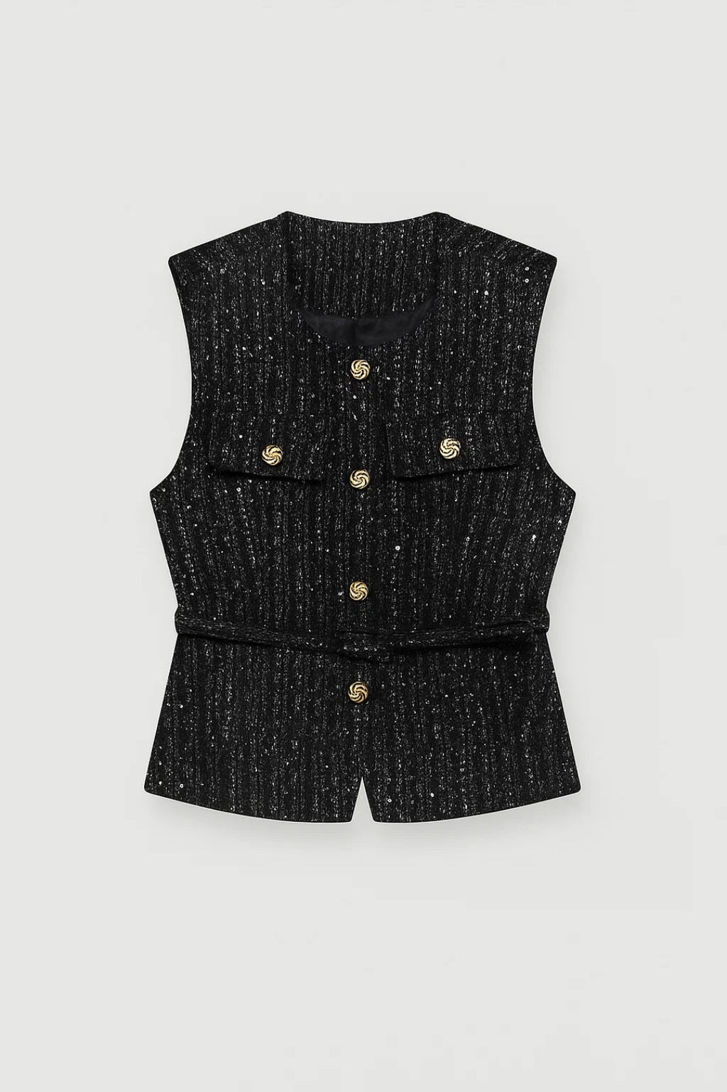 Melodie Margaux - Tailored Vest with Gold Buttons