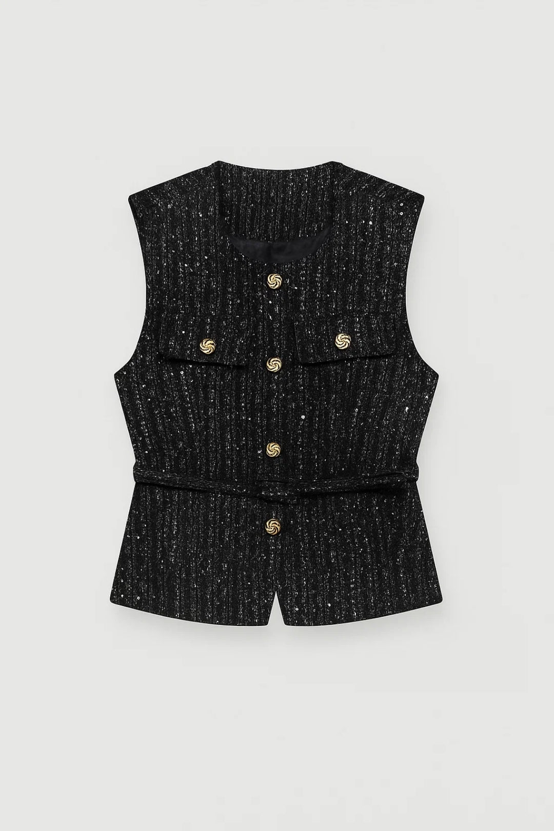 Melodie Margaux - Tailored Vest with Gold Buttons
