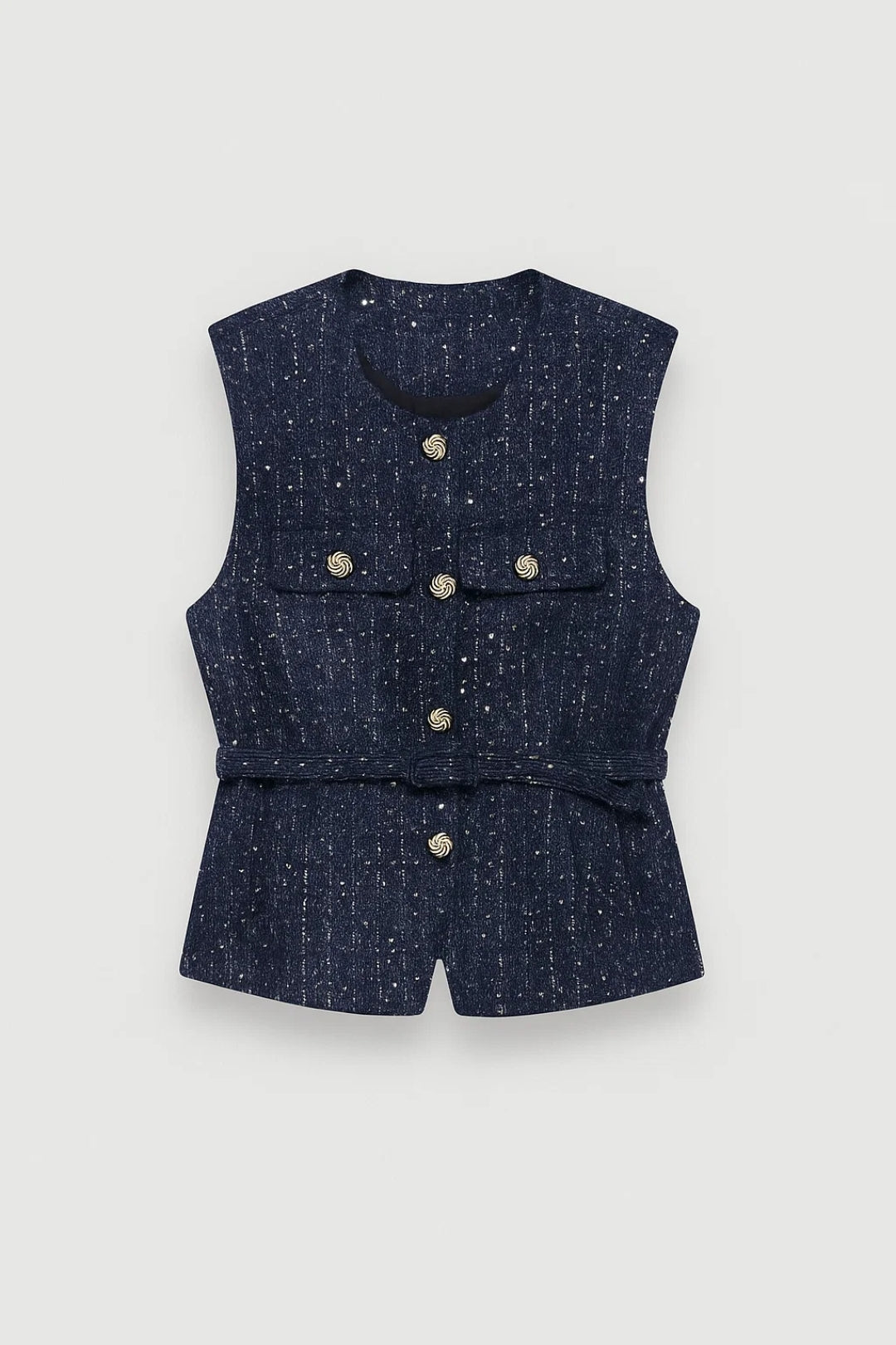 Melodie Margaux - Tailored Vest with Gold Buttons