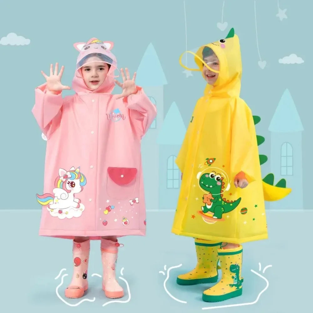 Kiki | Kids Raincoat Dinosaur Unicorn Rain Poncho