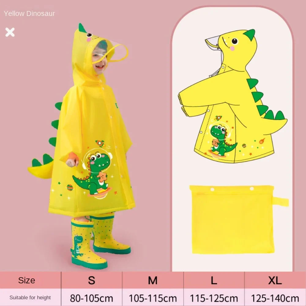 Kiki | Kids Raincoat Dinosaur Unicorn Rain Poncho