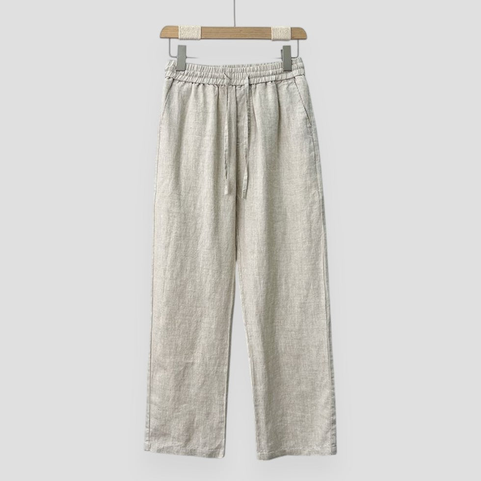 Milano | Old Money Linen Trousers Loose Fit  Pants