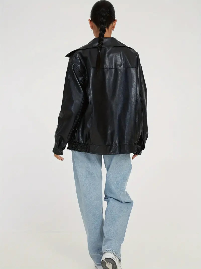 ISA | Women’s Classic Leather Zip Jacket