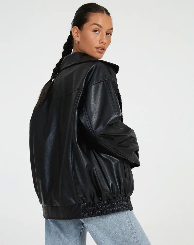 ISA | Women’s Classic Leather Zip Jacket