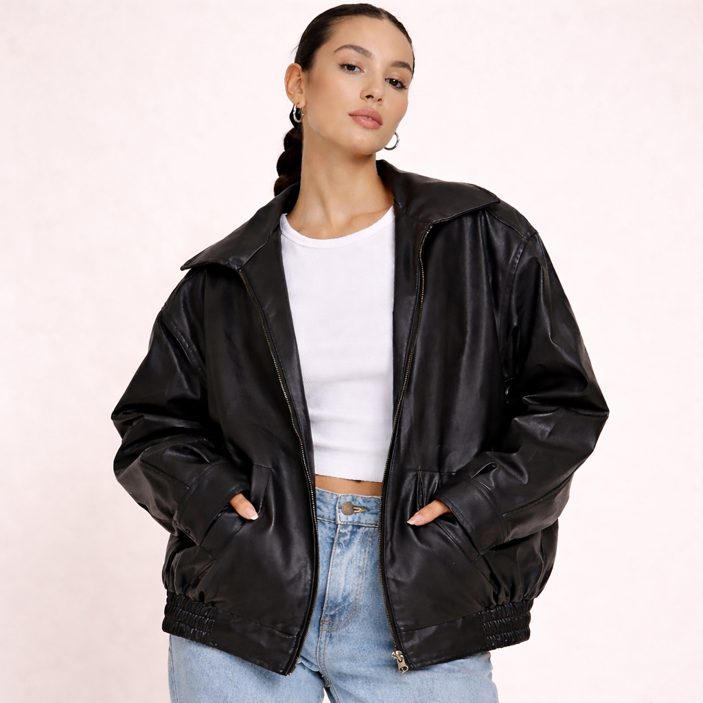 ISA | Women’s Classic Leather Zip Jacket