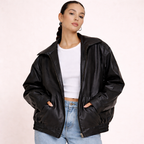 ISA | Women’s Classic Leather Zip Jacket