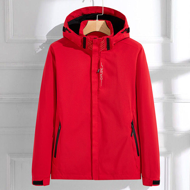 Lia | Women's Elegant Rain Jacket Hood Details Functionality