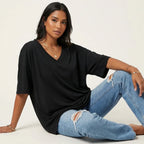 Livy | Women's Oversized V-Neck T-Shirt