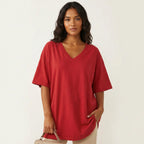 Livy | Women's Oversized V-Neck T-Shirt