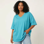 Livy | Women's Oversized V-Neck T-Shirt
