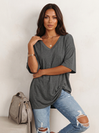Livy | Women's Oversized V-Neck T-Shirt
