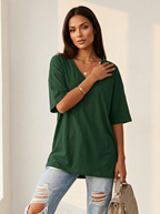 Livy | Women's Oversized V-Neck T-Shirt