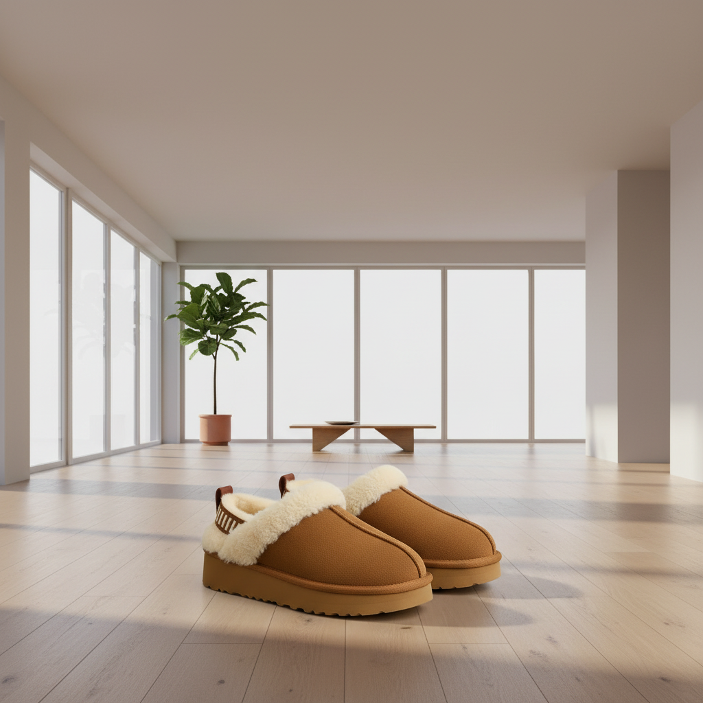 Platform Slippers with Plush Lining