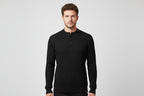 Liam Men's - Tailored Sweater with Round Neck and Button Closure