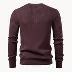 Liam Men's - Tailored Sweater with Round Neck and Button Closure