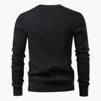 Liam Men's - Tailored Sweater with Round Neck and Button Closure