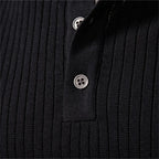 Liam Men's - Tailored Sweater with Round Neck and Button Closure